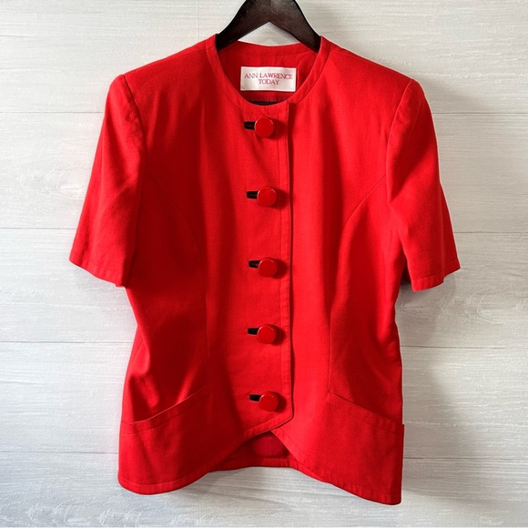 Ann Lawrence Today Jackets & Blazers - Vintage Ann Lawrence Red Tailored Blazer